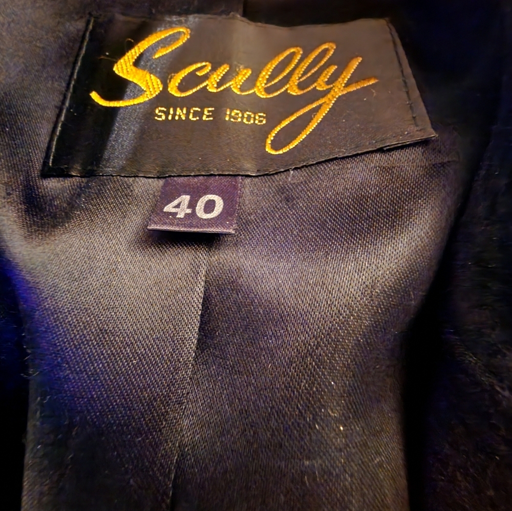 Scully Boar Suede and Leather Midnight Black Western Blazer- Never Worn Size 40 - Picture 2 of 5